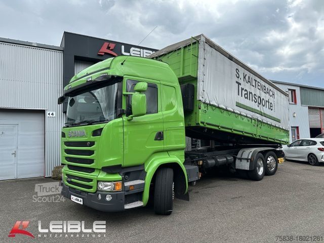 Üç taraflı damperli kamyon SCANIA R 450 6x2*4 *HGE Getreide Kipper*Komplettzug*