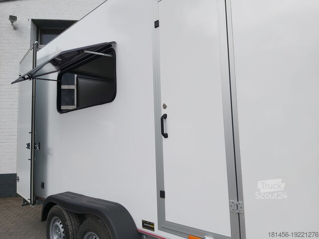 Bagagelabel trailershop mobile Werkstatt Fenster Tür 420x200x210