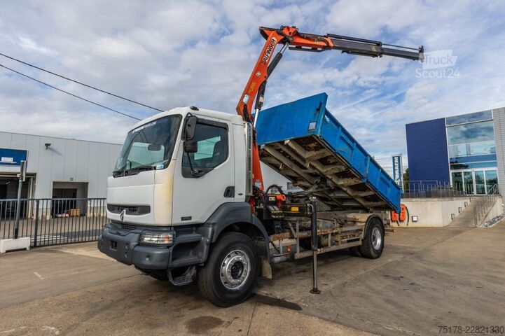 Kipper met kraan RENAULT KERAX 270 DCI - PK 9501