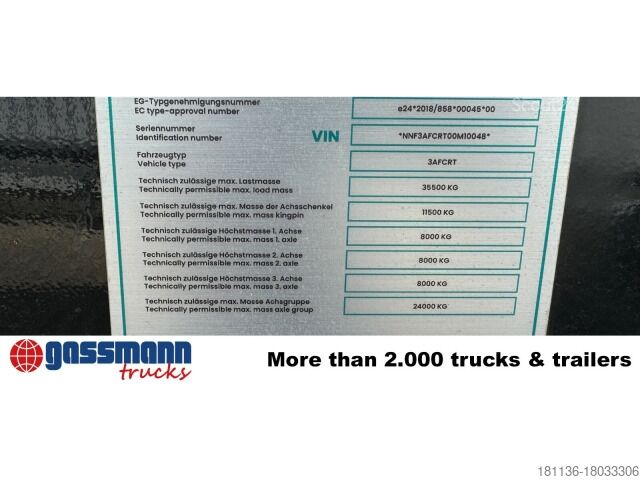 Polpriklopnik kiper  Euro ATM 27, HARDOX Stahlmulde ca. 27m³,