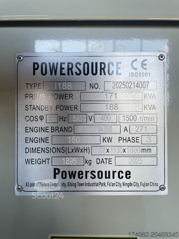 Agrégat Iveco NEF67TM4 - 188 kVA Generator - DPX-19793