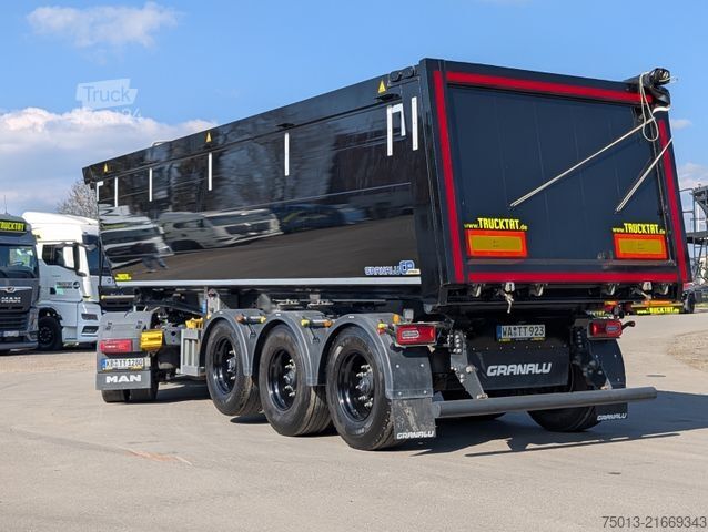 Kippers oplegger GRANULA Voll- ALU 30 cbm, Leer nur 5.100 Kg, MIETEN?