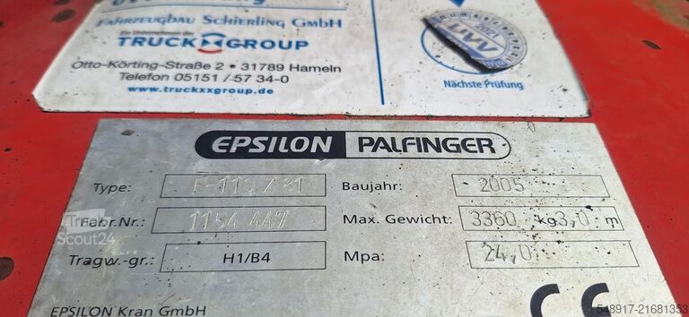 Grúa sobre camión Palfinger EpsilonE-110HZ81