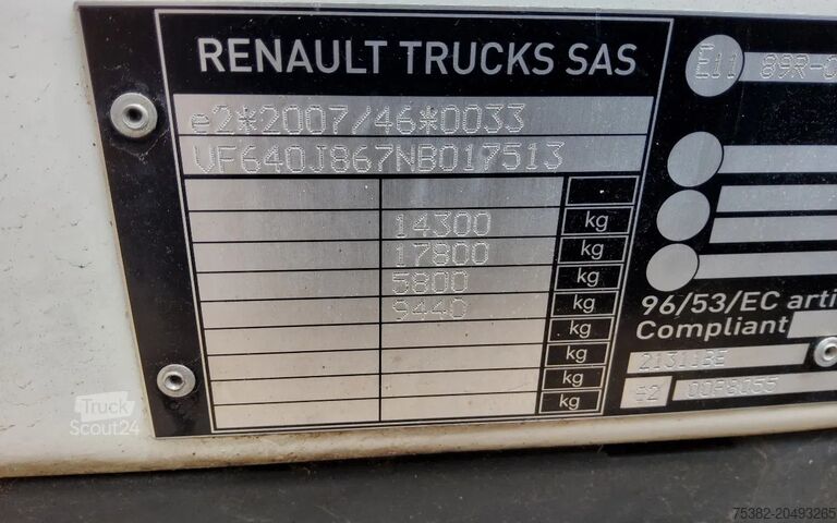 Kufr Renault D SERIE 280.14 TON - EURO 6 - 31-BTH-9