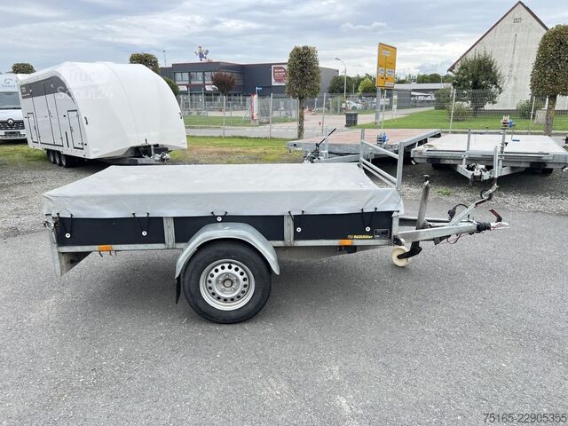 Bakaanhanger Saris Woody Flachplane Kastenanhänger