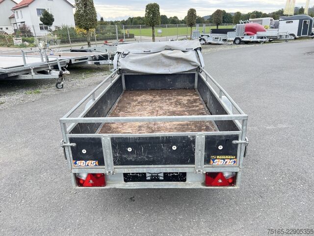Bakaanhanger Saris Woody Flachplane Kastenanhänger