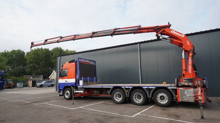 Autokrāna kravas automašīna Volvo FM 450 8X4 FLATBED WITH GORMACH 3400E6 CRANE