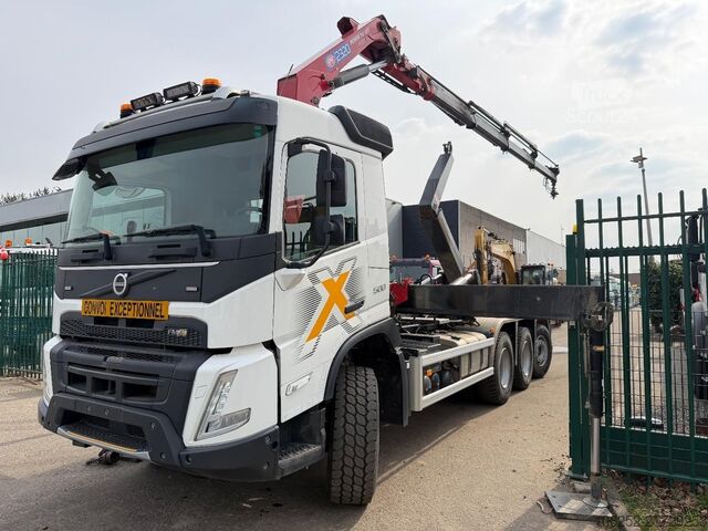Sistema de braço de gancho Volvo FMX 500 8x4 TRIDEM HOOKLIFT + CRANE HMF 2320 K4...