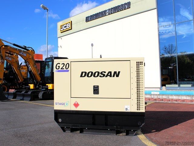 Generator de energie Doosan G20-CE - Stufe 5 - Generator - Stromgenerator - NEU mit FI-Schutzschalter Typ B - DGUV