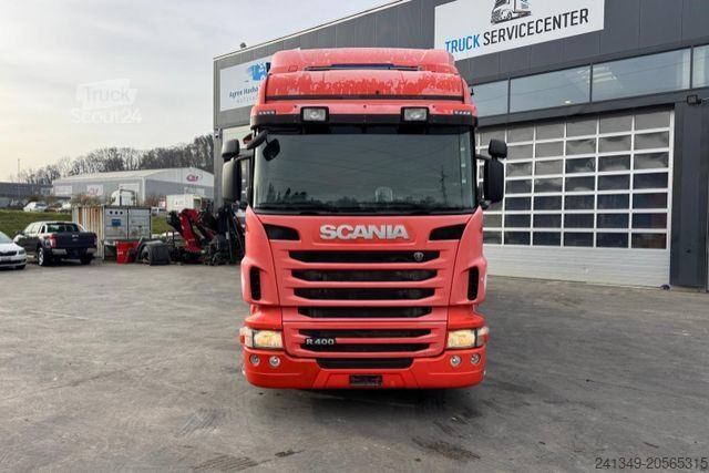 Camión plataforma con toldo SCANIA G400 4x2 Mega 3 M Innenhöhe