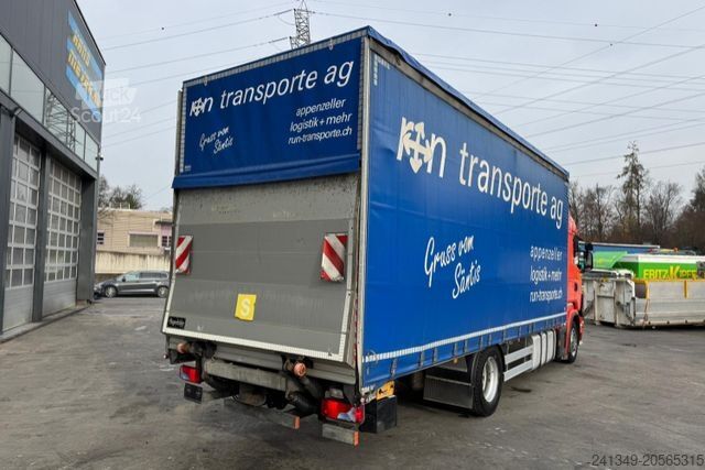 Camion cu platformă și prelată SCANIA G400 4x2 Mega 3 M Innenhöhe