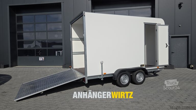 Przyczepa skrzyniowa trailershop TFS 360 Seitentür Heckrampe 2.7to