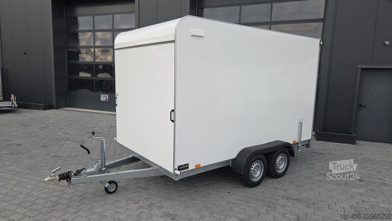 Przyczepa skrzyniowa trailershop TFS 360 Seitentür Heckrampe 2.7to