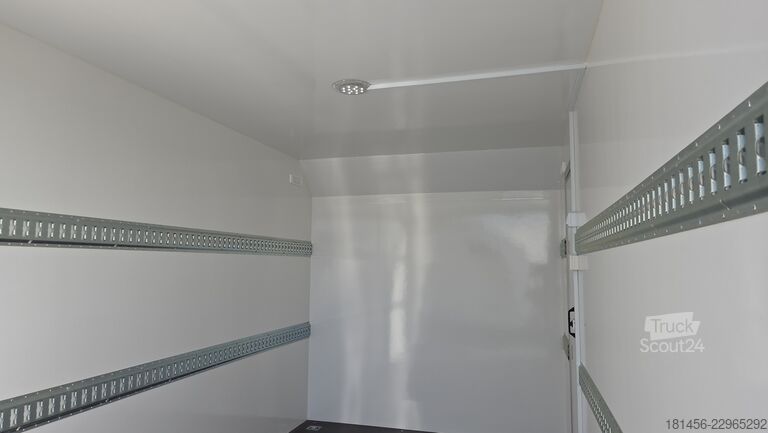 Przyczepa skrzyniowa trailershop TFS 360 Seitentür Heckrampe 2.7to