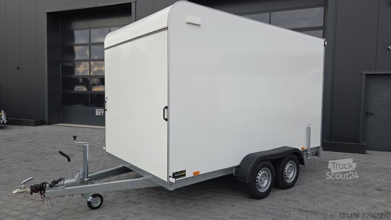 Przyczepa skrzyniowa trailershop TFS 360 Seitentür Heckrampe 2.7to