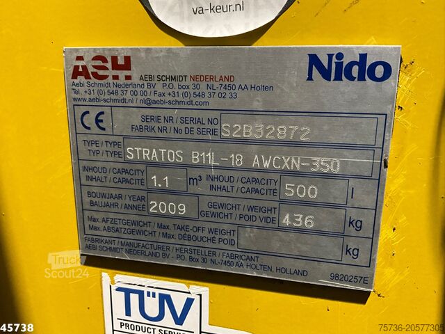 شاحنة الموزعة ESVE 2-assige aanhangwagen met Nido zoutstrooier