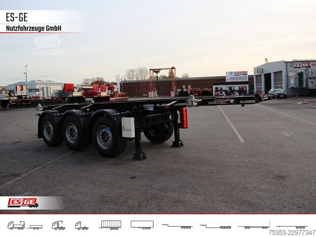 Vekselpåbygg-semitrailer KRONE 3-Achs-Containerchassis 20'
