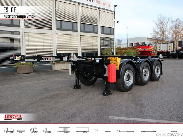 Vekselpåbygg-semitrailer KRONE 3-Achs-Containerchassis 20'
