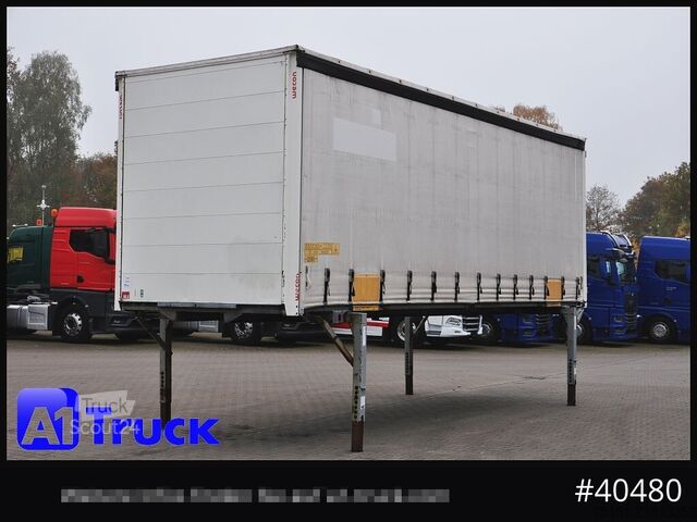 Wissellaadbak met open laadbak en zeil WECON WPR 745, verzinkt, 2520  innen, Code XL