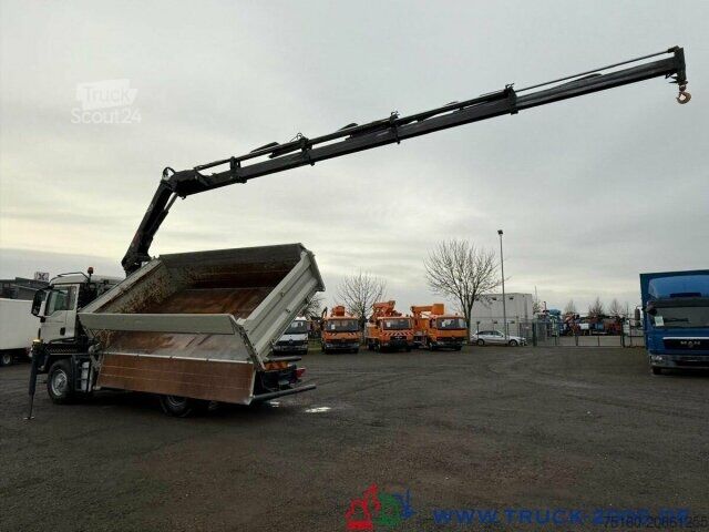 Трехсторонний самосвал MAN 18.320 4x4 H Hiab144 15mHöhe Bordmatik Greiferst