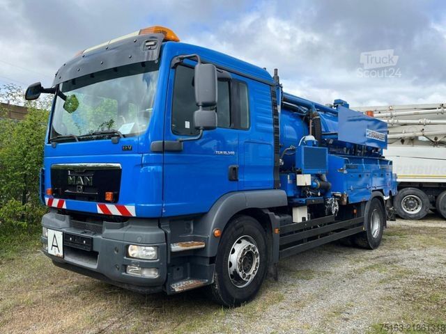 Vakuumtankbil MAN TG-M 18.340 4x2  Saug + Spülwagen Müller Vacumas