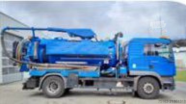 Vakuumtankbil MAN TG-M 18.340 4x2  Saug + Spülwagen Müller Vacumas