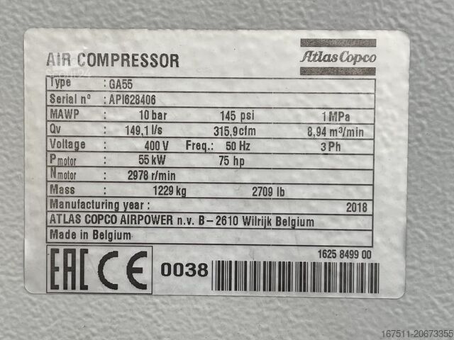 Kompresorius Atlas Copco GA 55