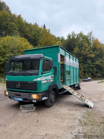 Transporteur de bétail MERCEDES-BENZ 817L D VIEHLKW FÜR 7 KÜHE