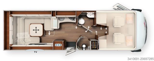 Integrisani kamper CARTHAGO liner-for-two I 53 Fahrradbühne Vollluftfederung