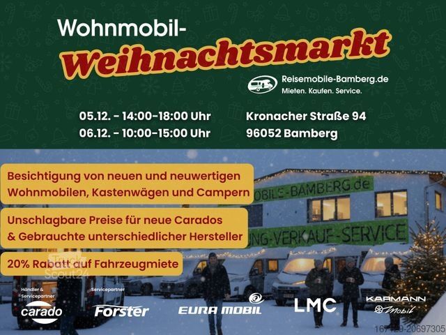 Halvintegrerad husbil CARADO V 337 pro+/TV/Markise/Fahrradträger