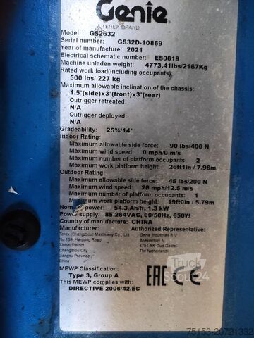 žirklinis liftas Genie GS2632