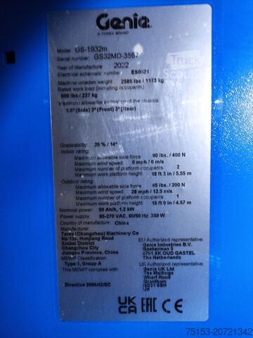 žirklinis liftas Genie GS1932m