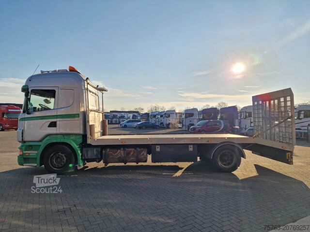 Transportador de automóveis Scania R380 4x2 - Car transport / Flatbed - Ramp - Ful...