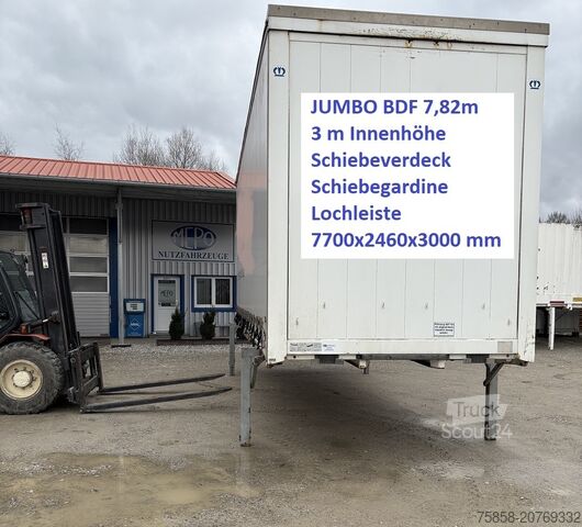 Carrocería intercambiable con plataforma y lona Krone Jumbo 3m Innenhöhe Hubdach Edscha
