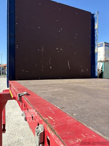 Intercambiable con plataforma abiertaCambiador de plataforma con plataforma Krone 7,45m BDF Baustoff Multilockrahmen