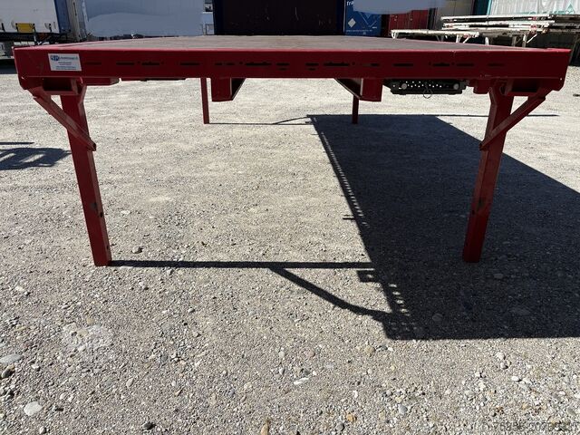 Intercambiable con plataforma abiertaCambiador de plataforma con plataforma Krone 7,45m BDF Baustoff Multilockrahmen