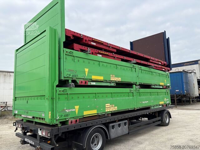 Carrocería intercambiable Krone Baustoff 7,45m Zurringe Bordwände Türen