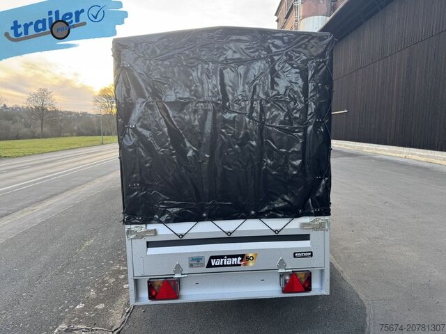 Remorque pour voiture Variant Autoanhänger Stahlblechaufbau 254x125x150 cm 750 kg