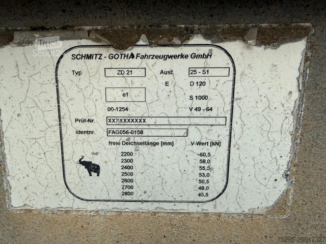 Rimorchio con telaio SCHMITZ CARGOBULL 2Achs Jumbo MEGA BDF Lafette untergekuppelt SAF