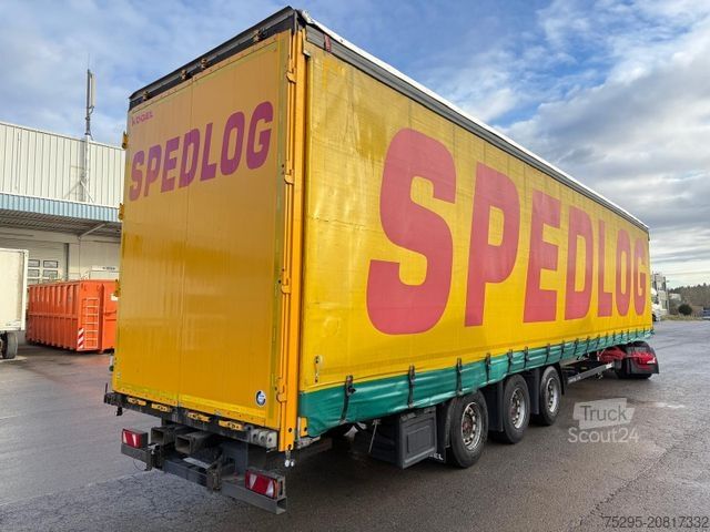 Otevřený návěs s plachtou KÖGEL 3 Achs MEGA Staplerhalter Liftachse SAF TÜV8/26