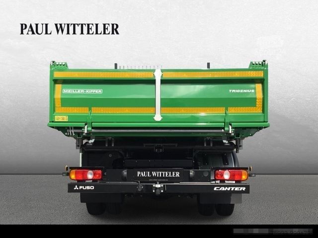 Driezijdige kipper bestelwagen FUSO Canter 7C18 Meiller-Trigenius-Dreiseitenkipper