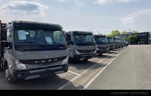 Driezijdige kipper bestelwagen FUSO Canter 7C18 Meiller-Trigenius-Dreiseitenkipper