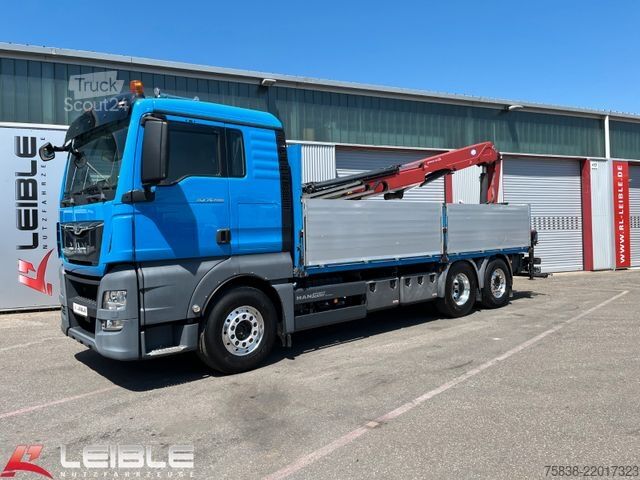 Grue montée sur camion MAN TGX 26.480*HMF-Kran*Lift-Lenkachse*Vollluft*
