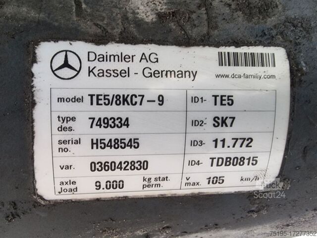 Ось. Mercedes-Benz Daimler TE5/8KC7 - 9