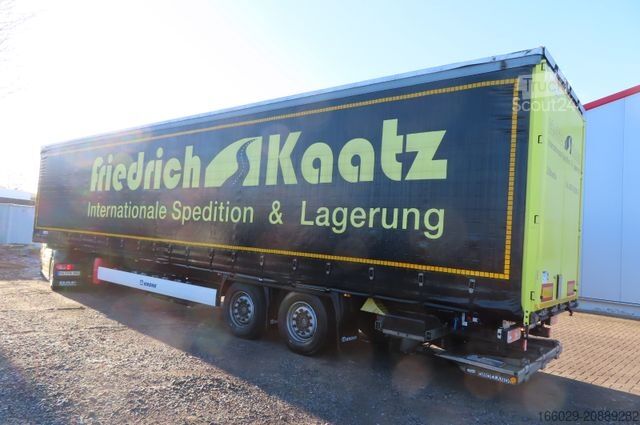 Odprta polprikolica s ponjavo KRONE 2 Achs Planenauflieger - Ladebordwand