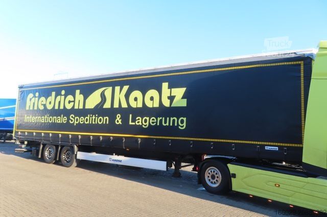 Odprta polprikolica s ponjavo KRONE 2 Achs Planenauflieger - Ladebordwand