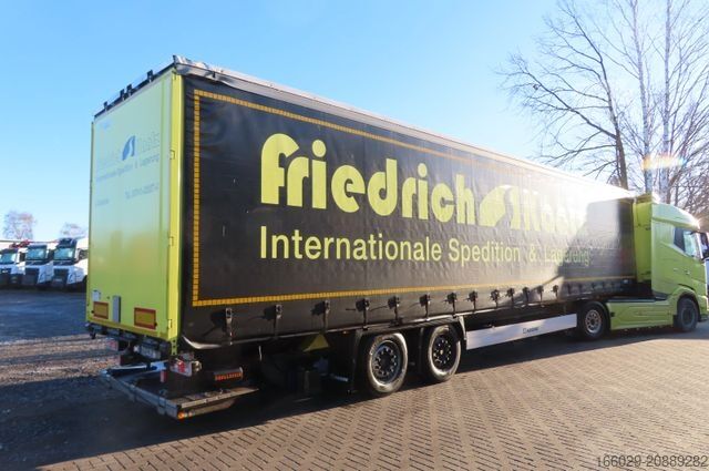 Odprta polprikolica s ponjavo KRONE 2 Achs Planenauflieger - Ladebordwand