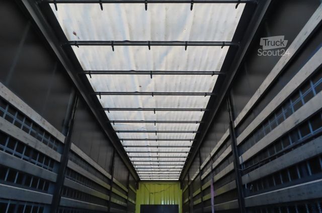 Odprta polprikolica s ponjavo KRONE 2 Achs Planenauflieger - Ladebordwand