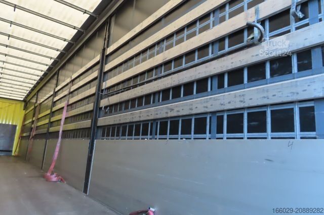 Odprta polprikolica s ponjavo KRONE 2 Achs Planenauflieger - Ladebordwand