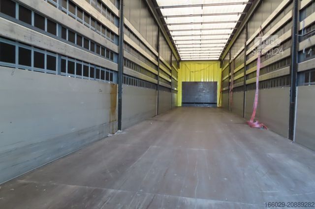 Odprta polprikolica s ponjavo KRONE 2 Achs Planenauflieger - Ladebordwand